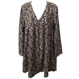 No Label, Cheetah Print Baby Doll Dress